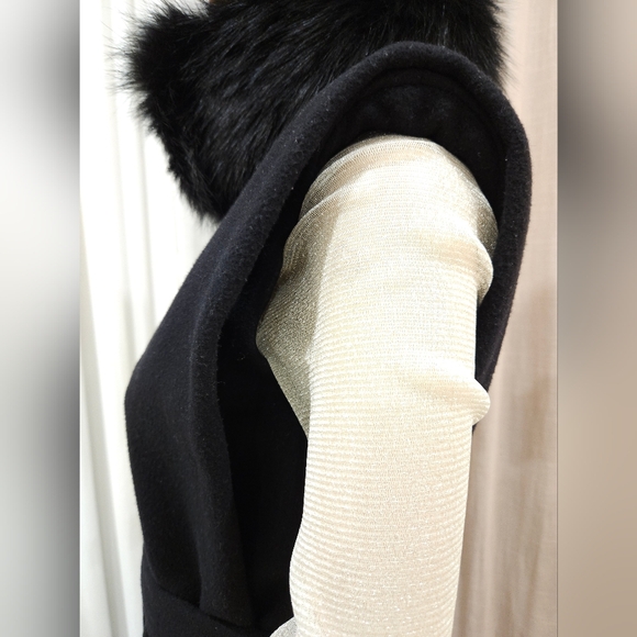 Thomas Wylde Rare Vintage Virgin Wool Real Fox Fur 100% Silk Linning Long Coat - Picture 11 of 16